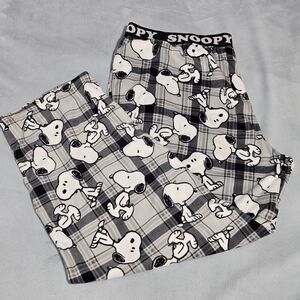 Peanuts Women’s Snoopy Print Velour Pajama/Lounge Pants w/Side Pockets -Size 3XL